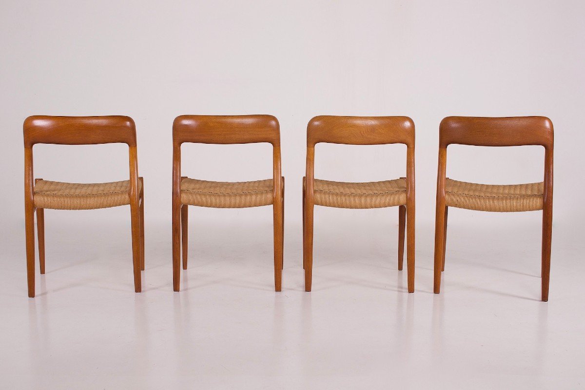 4 Danish Teak Chairs By Niels Otto Møller-photo-3