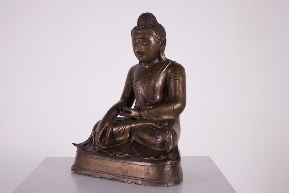 Burmese Bronze Buddha, Mandalay Period.