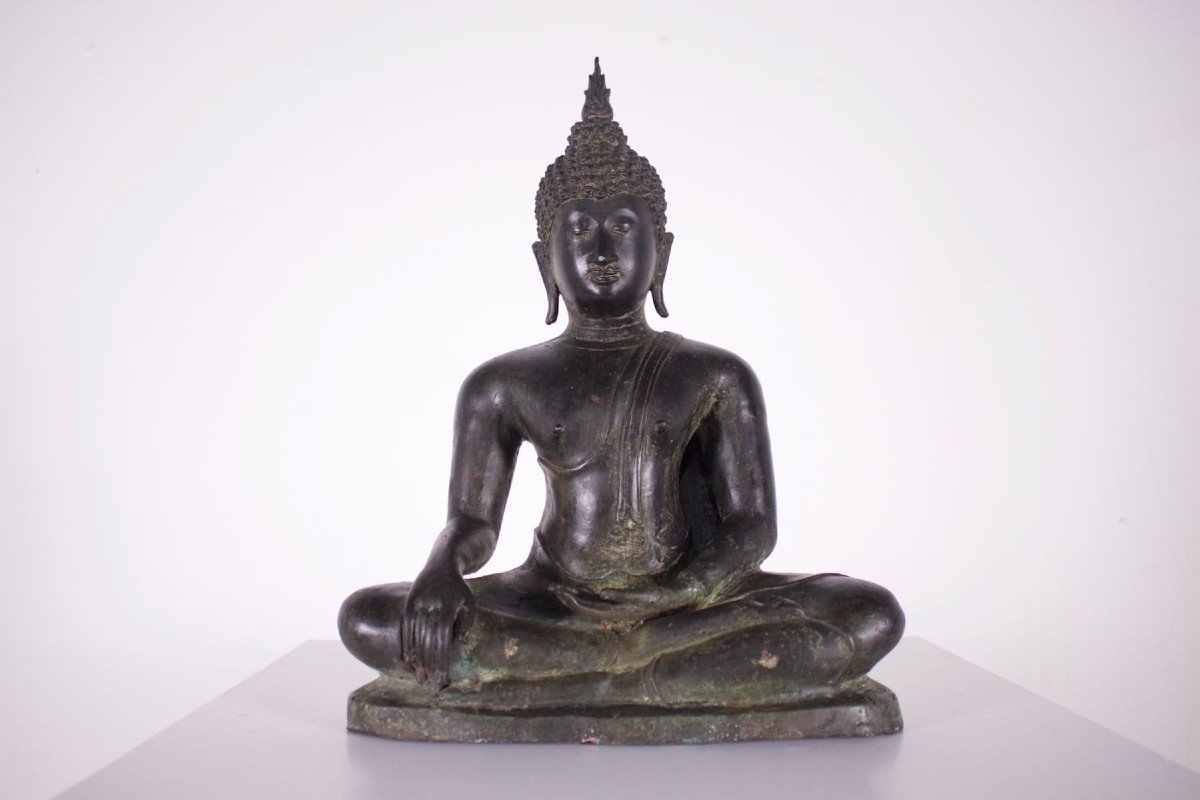 Bouddha Shakyamuni Ayutthaya En Bronze-photo-2