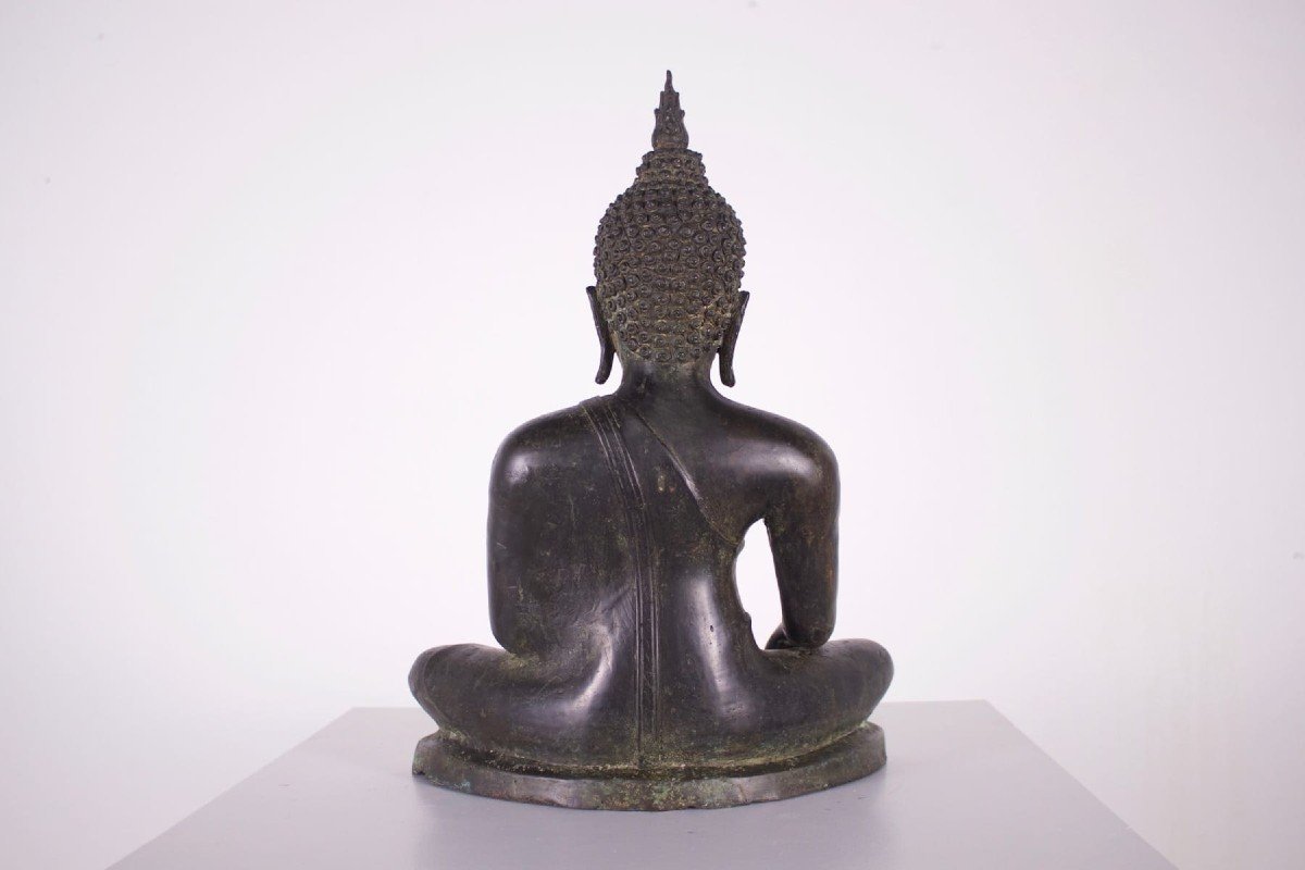 Bouddha Shakyamuni Ayutthaya En Bronze-photo-4