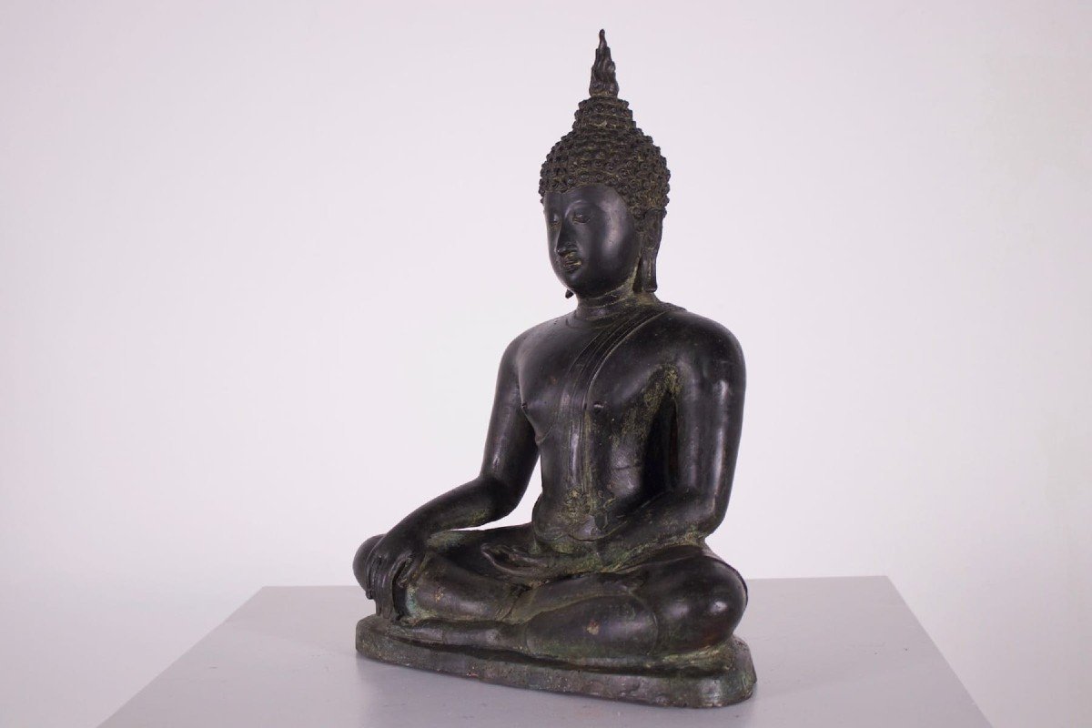 Bouddha Shakyamuni Ayutthaya En Bronze