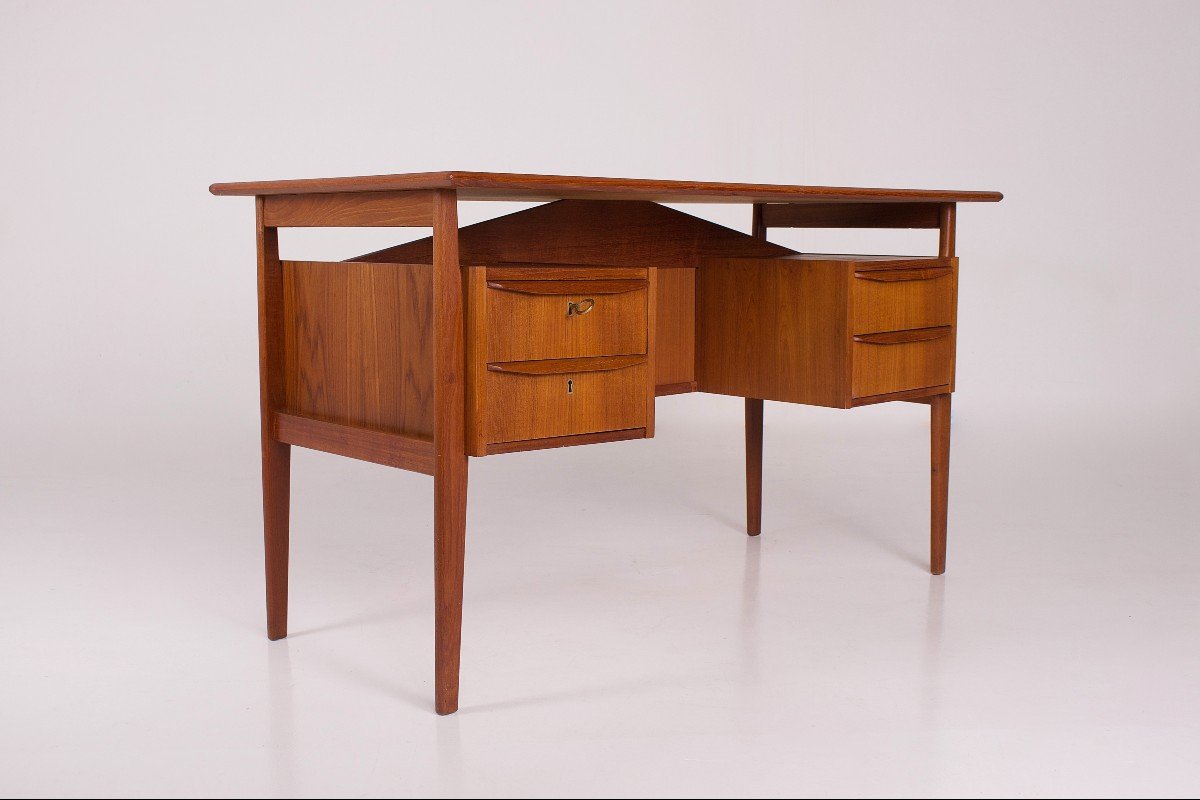 Bureau Danois En Teck De Gunnar Nielsen Pour Tibergaard-photo-2