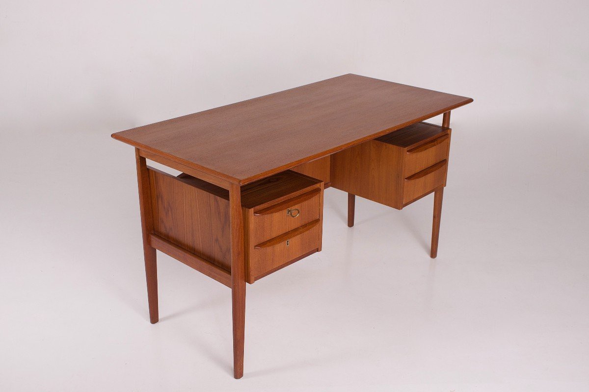 Bureau Danois En Teck De Gunnar Nielsen Pour Tibergaard-photo-1