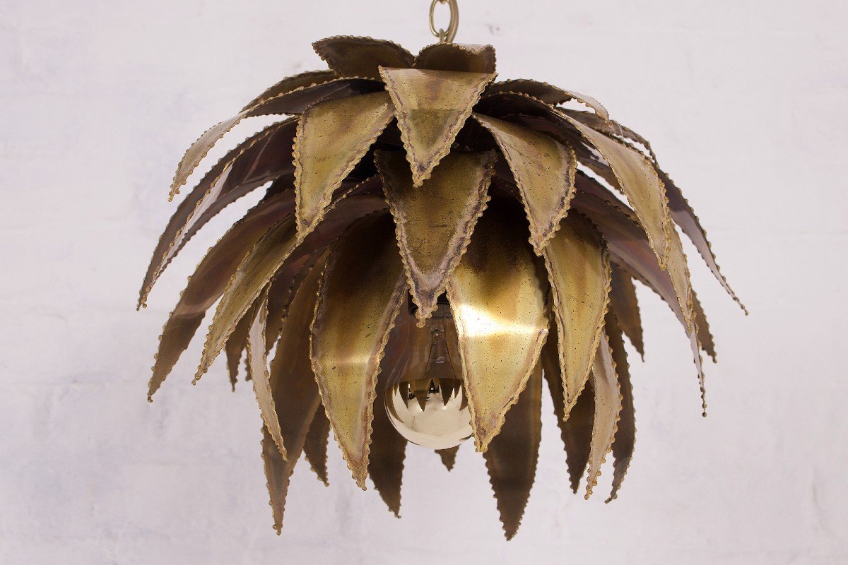 Agave Brass Pendant Light Maison Jansen