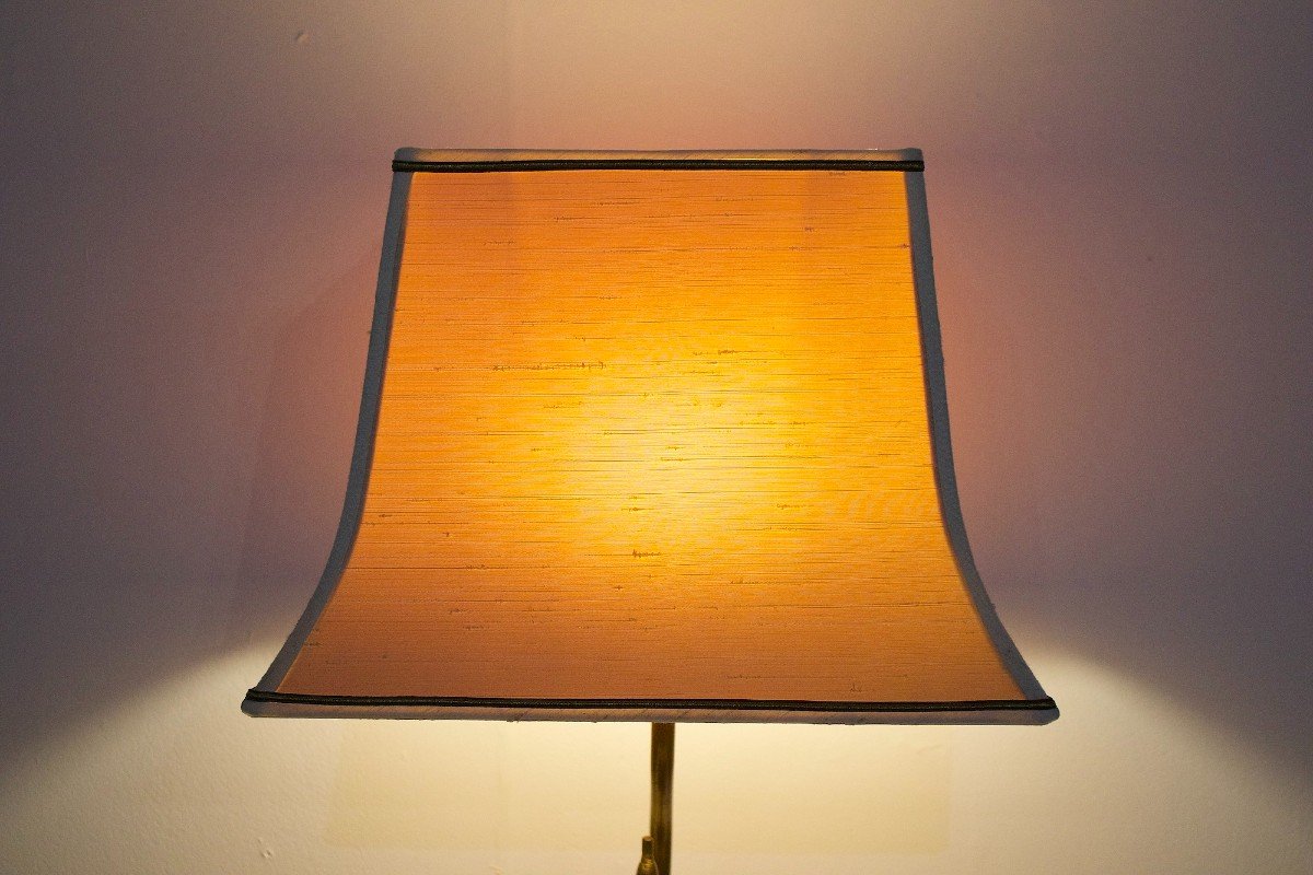 Brass Reed Lamp By Maison Jansen-photo-3