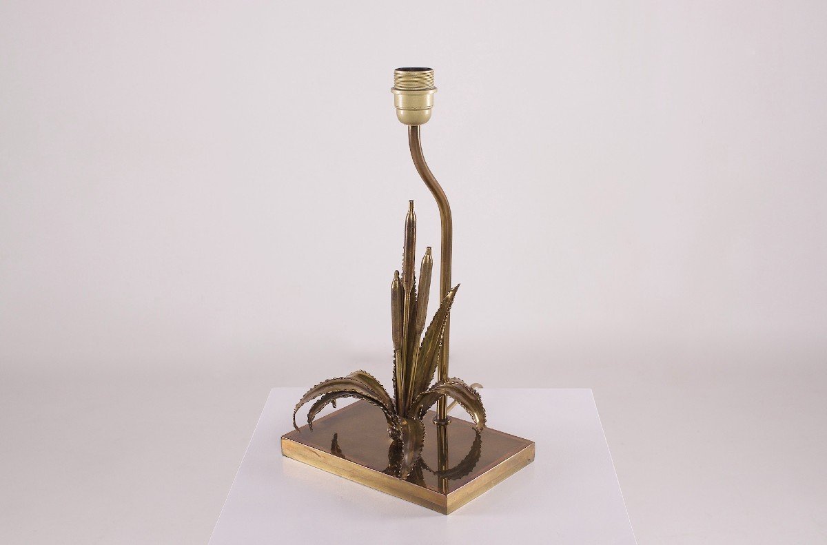 Brass Reed Lamp By Maison Jansen-photo-4