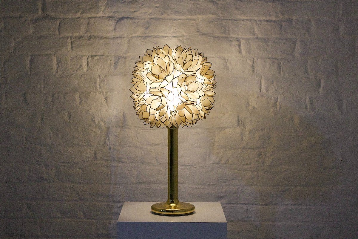 Mother-of-pearl Flower Lamp By Rausch-photo-2