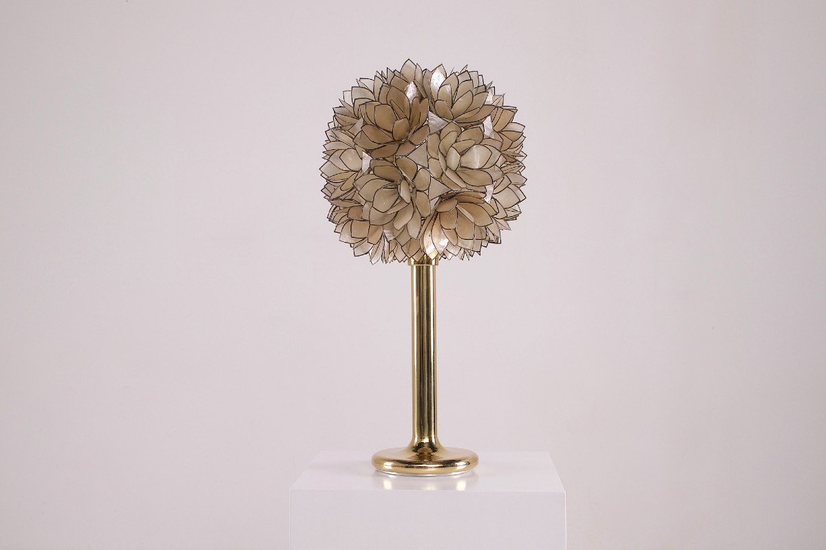 Mother-of-pearl Flower Lamp By Rausch-photo-3