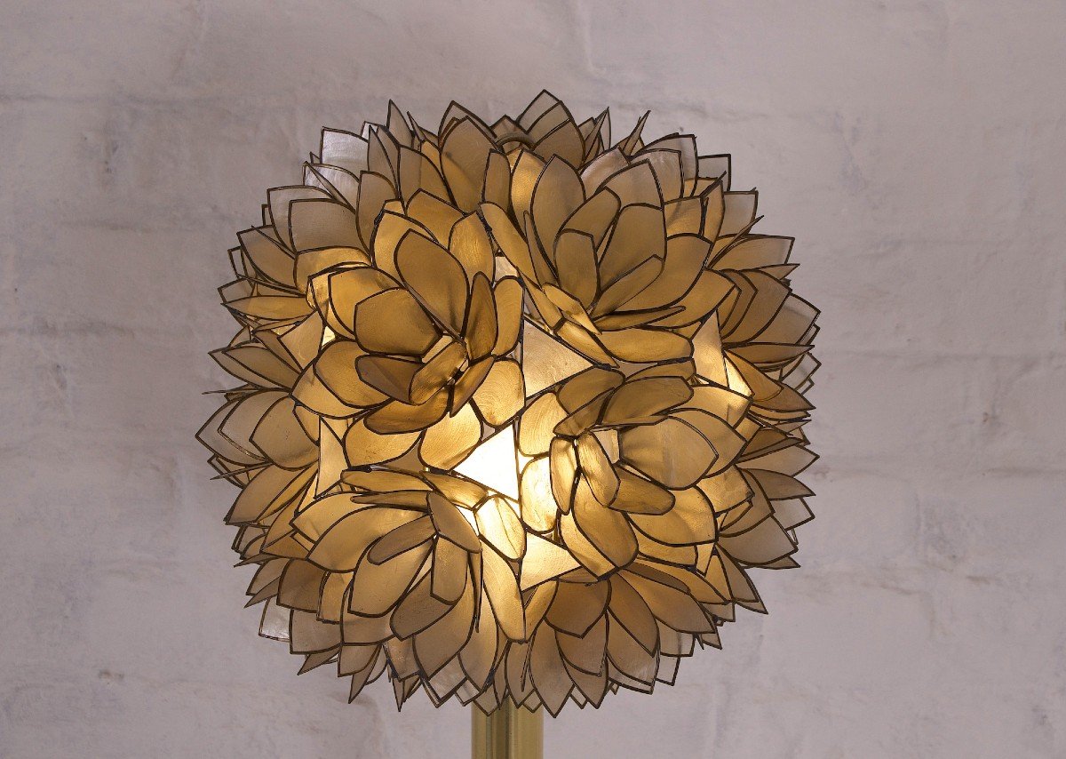 Mother-of-pearl Flower Lamp By Rausch-photo-4