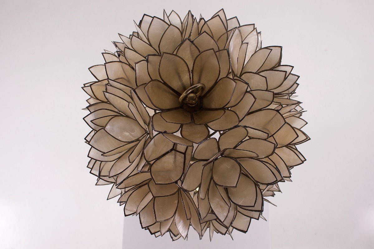 Mother-of-pearl Flower Lamp By Rausch-photo-3