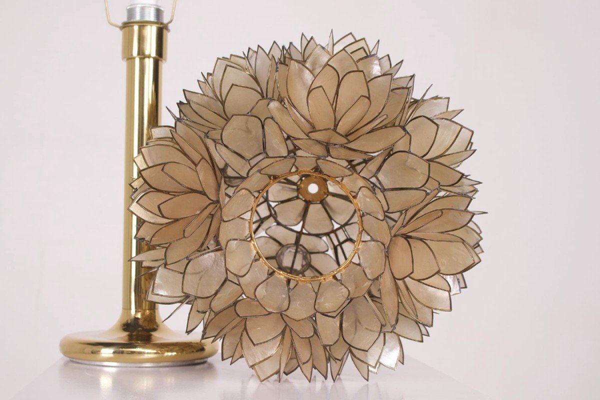 Mother-of-pearl Flower Lamp By Rausch-photo-4