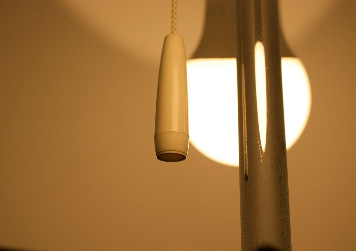 Lampe Champignon Base Marbre Par Frank Bentler.-photo-2