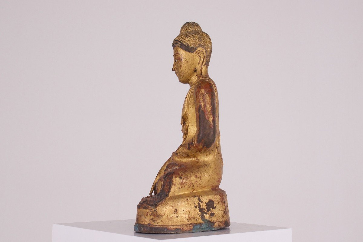 Gilded Bronze Buddha, Mandalay Period-photo-2