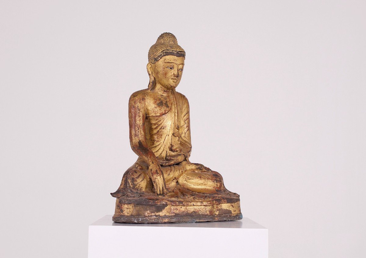 Gilded Bronze Buddha, Mandalay Period-photo-3