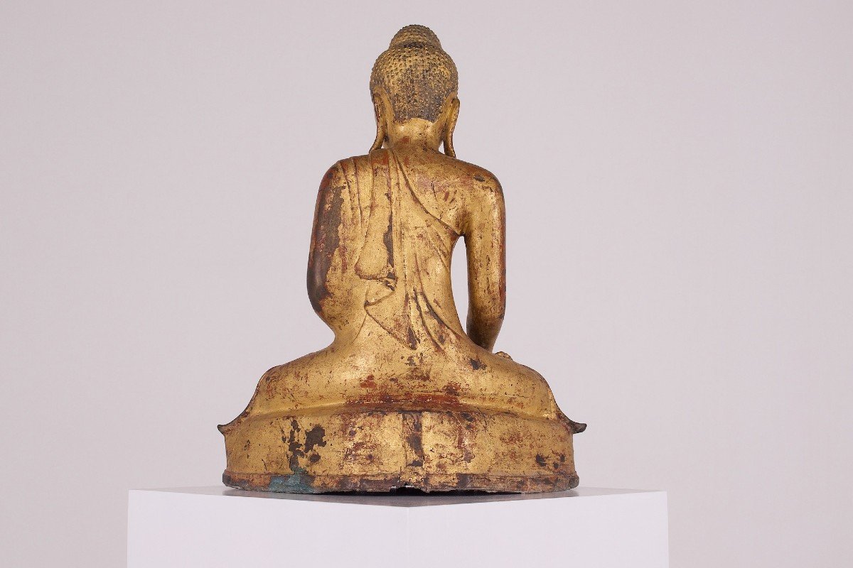 Gilded Bronze Buddha, Mandalay Period-photo-4