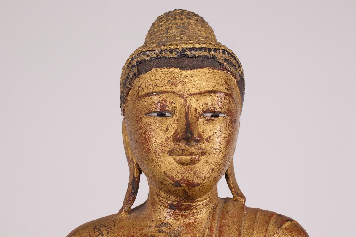 Gilded Bronze Buddha, Mandalay Period-photo-2