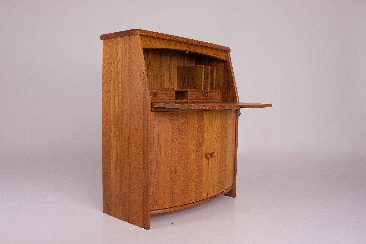 Scandinavian Secretary With Drop Leaf.-photo-2