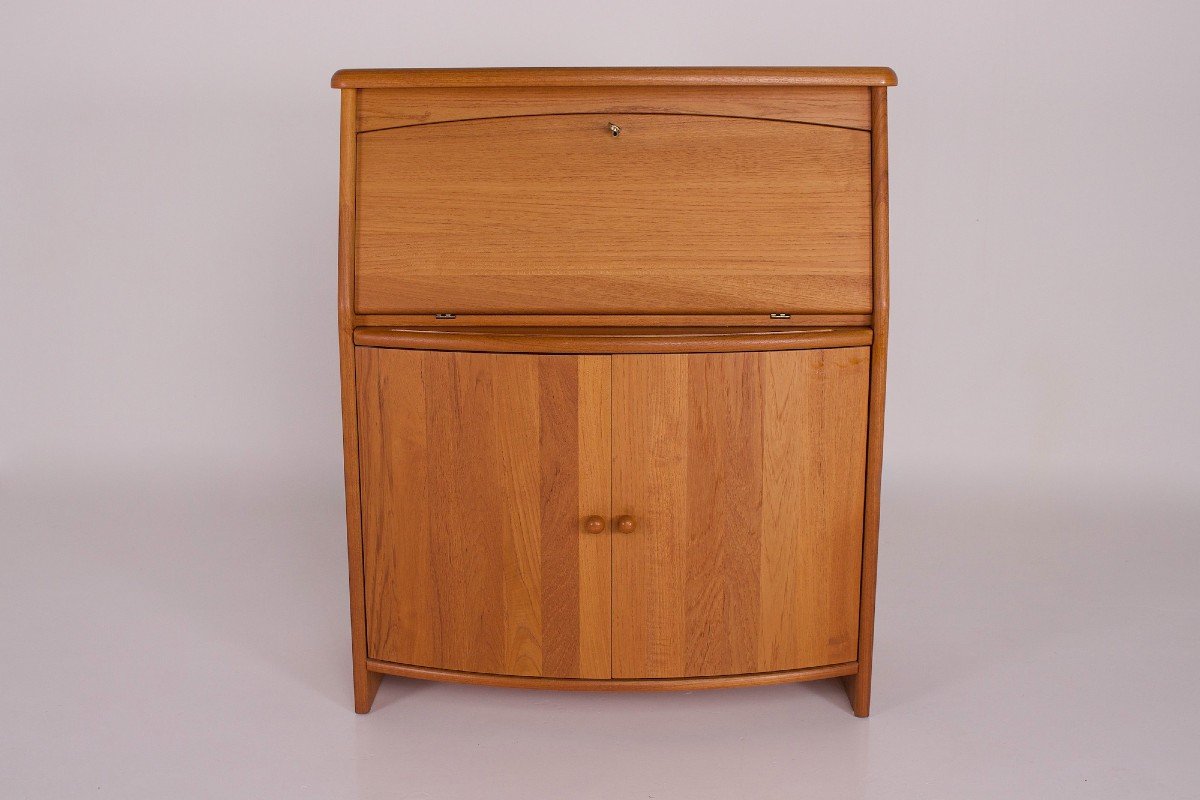 Scandinavian Secretary With Drop Leaf.-photo-1