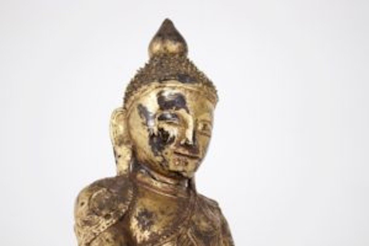 Golden Wooden Buddha, Burma, Shan State-photo-3