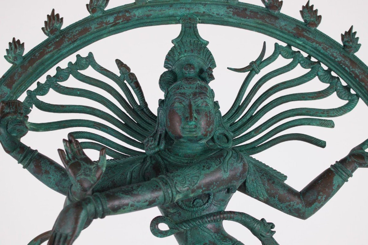 Large Shiva Nataraja In Bronze-photo-3