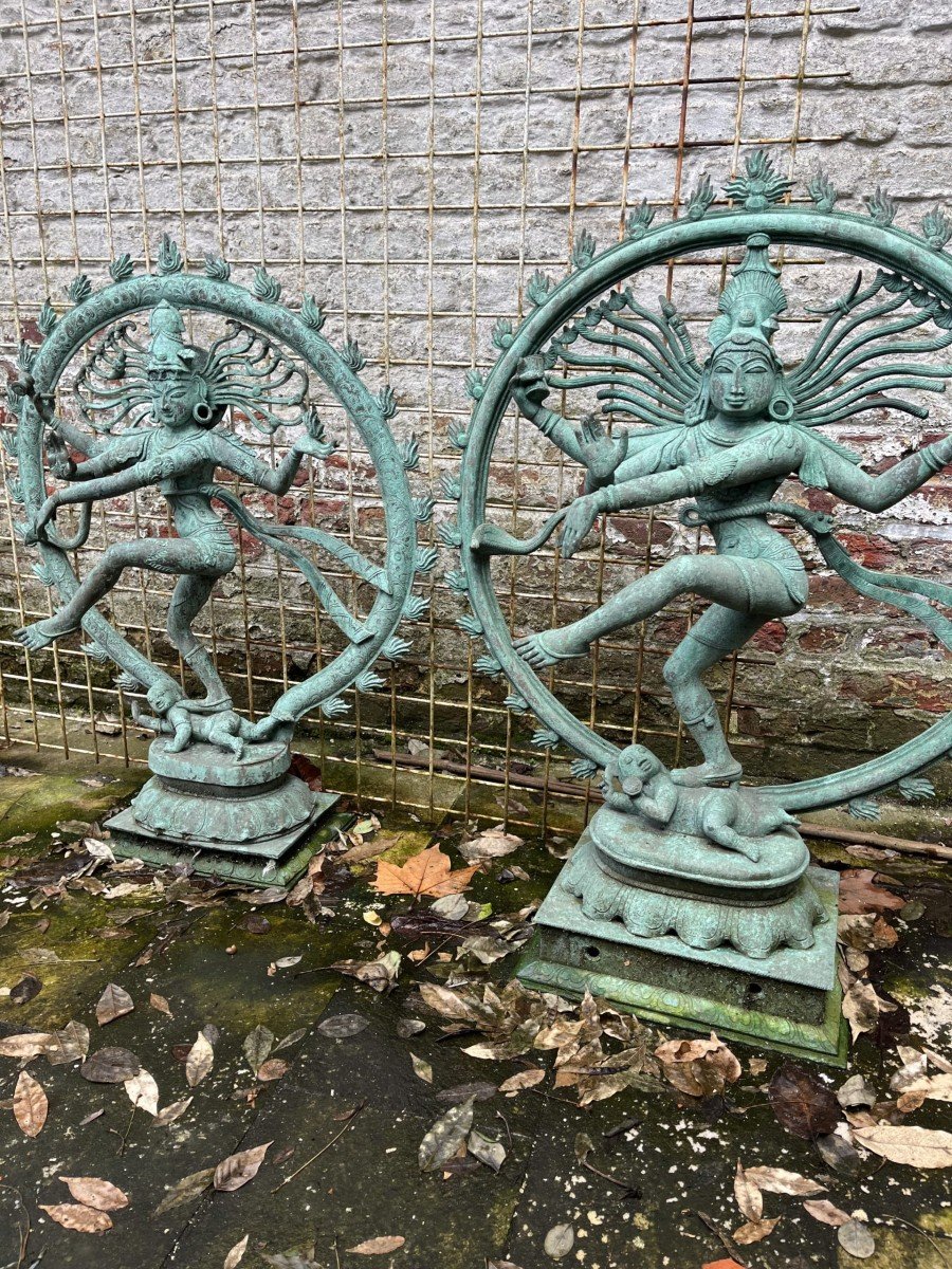 Large Shiva Nataraja In Bronze-photo-8