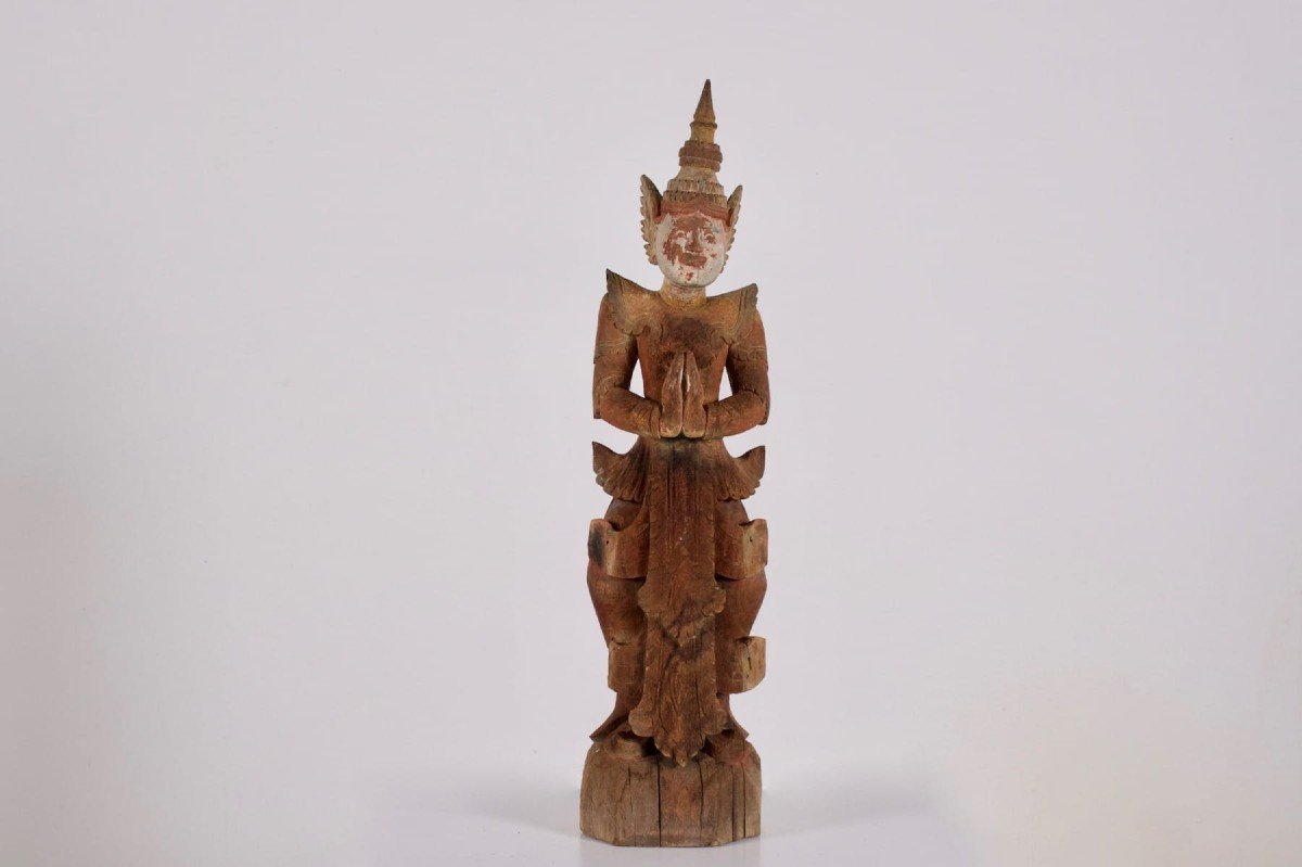 Wooden Sculpture Of A Burmese Nat-photo-2