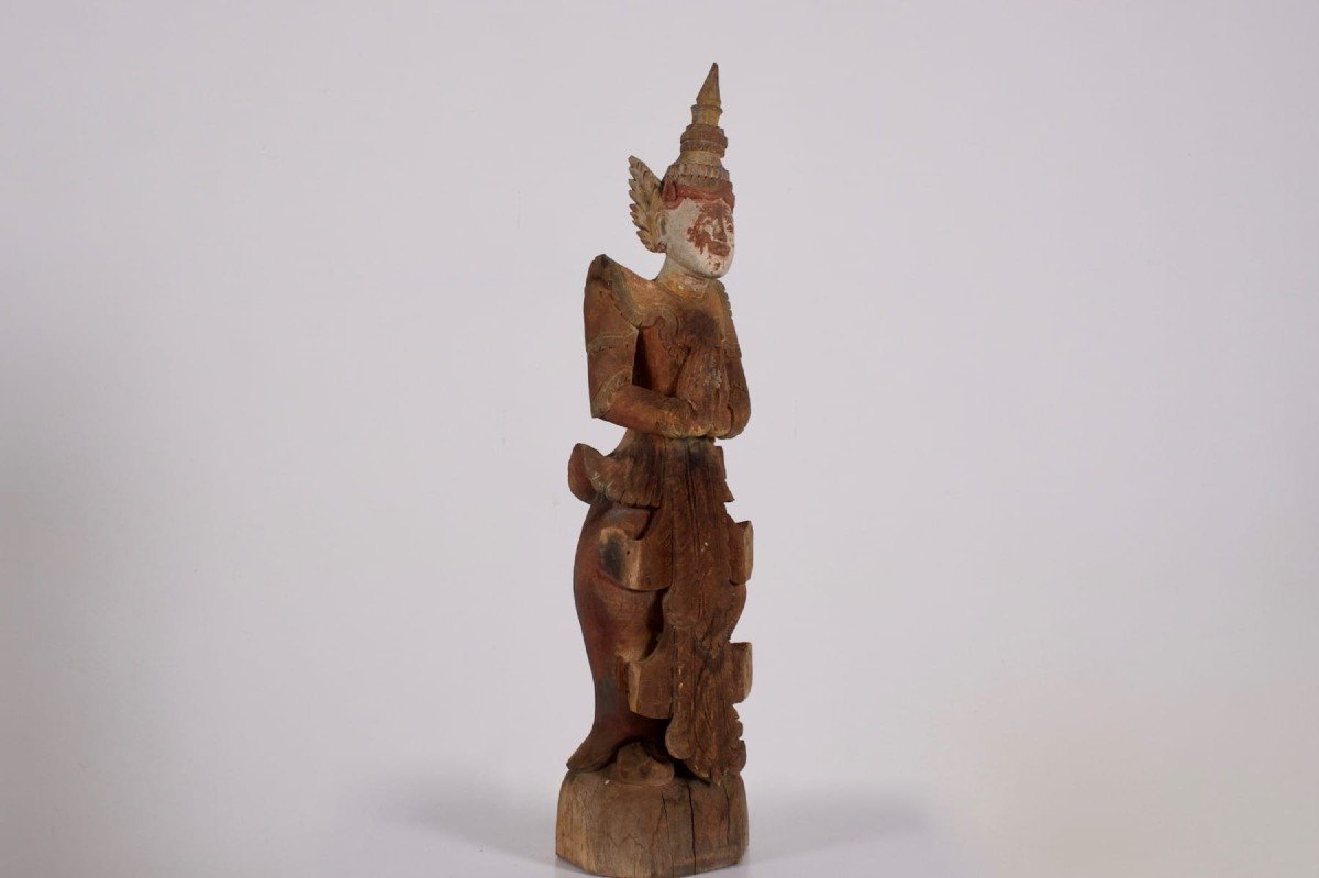 Wooden Sculpture Of A Burmese Nat-photo-3