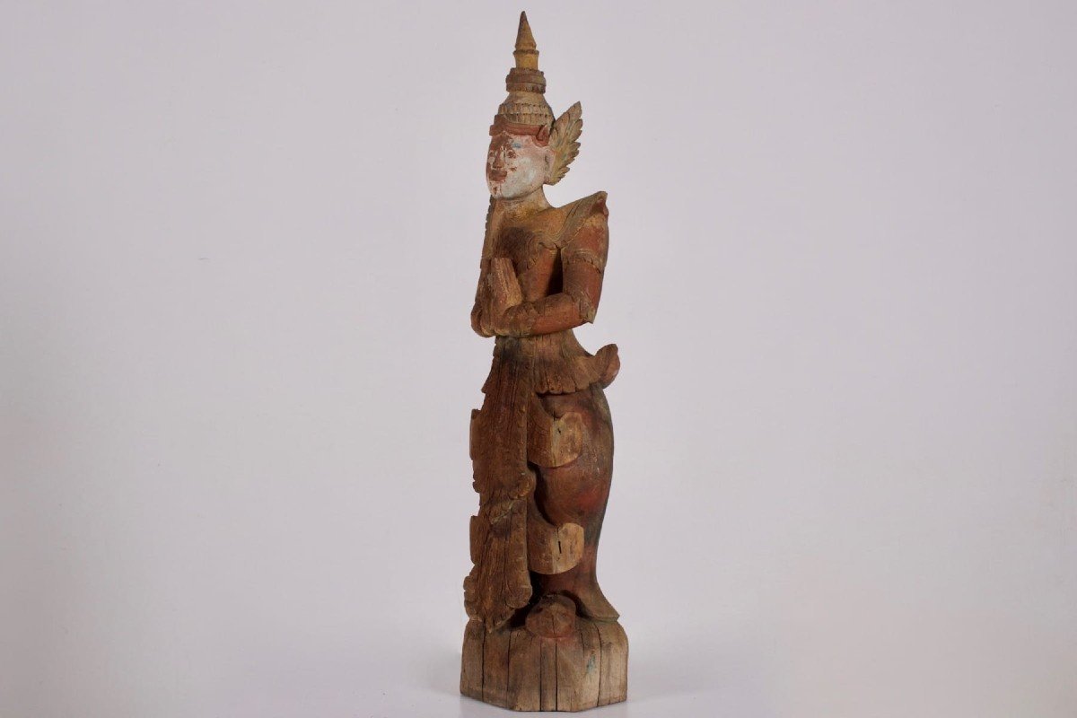 Wooden Sculpture Of A Burmese Nat-photo-1