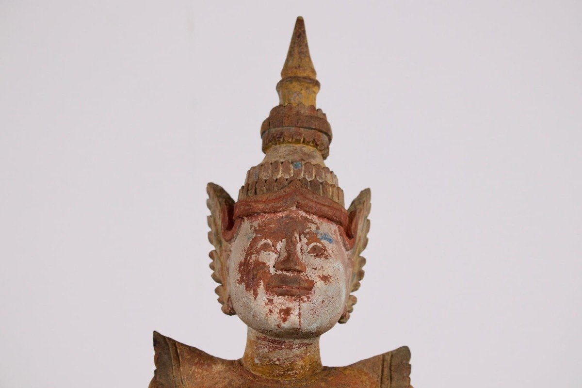 Wooden Sculpture Of A Burmese Nat-photo-2