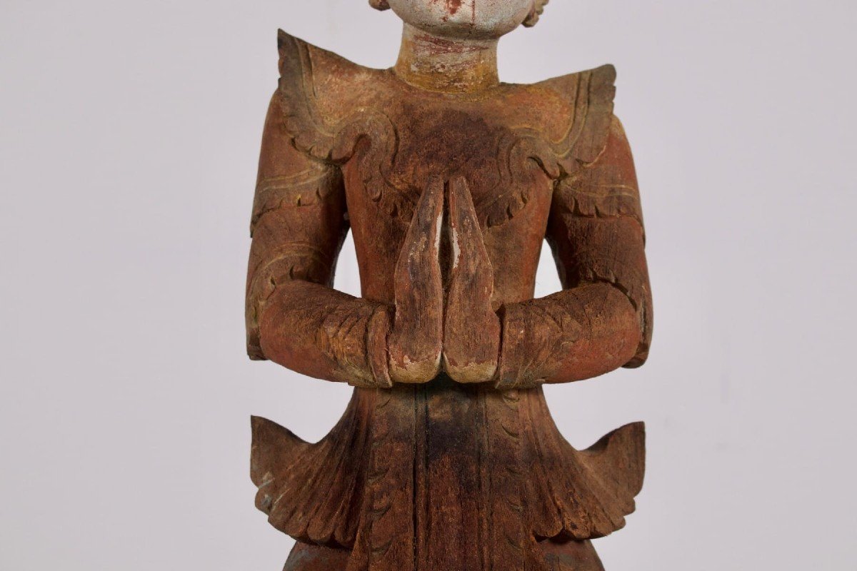 Wooden Sculpture Of A Burmese Nat-photo-3