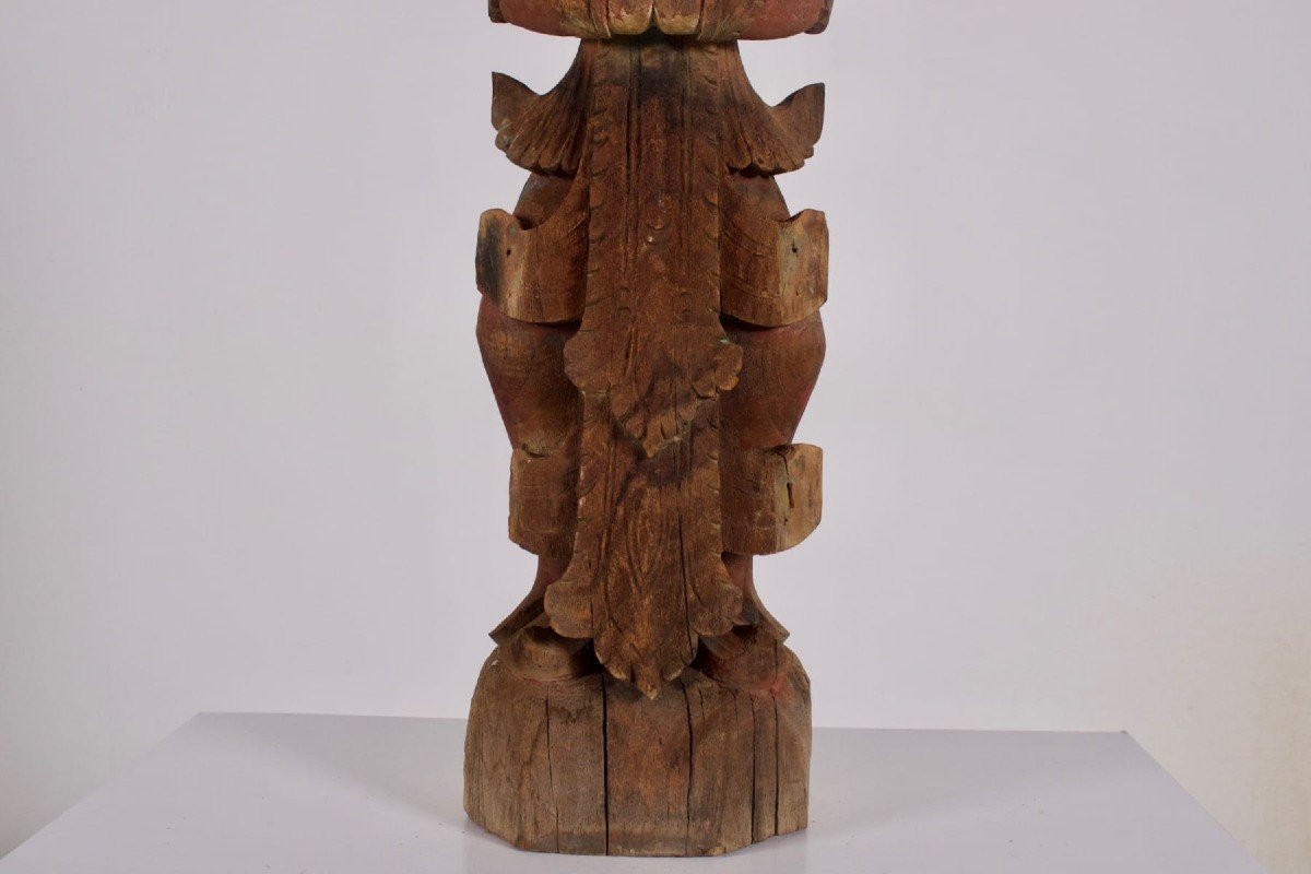 Wooden Sculpture Of A Burmese Nat-photo-4