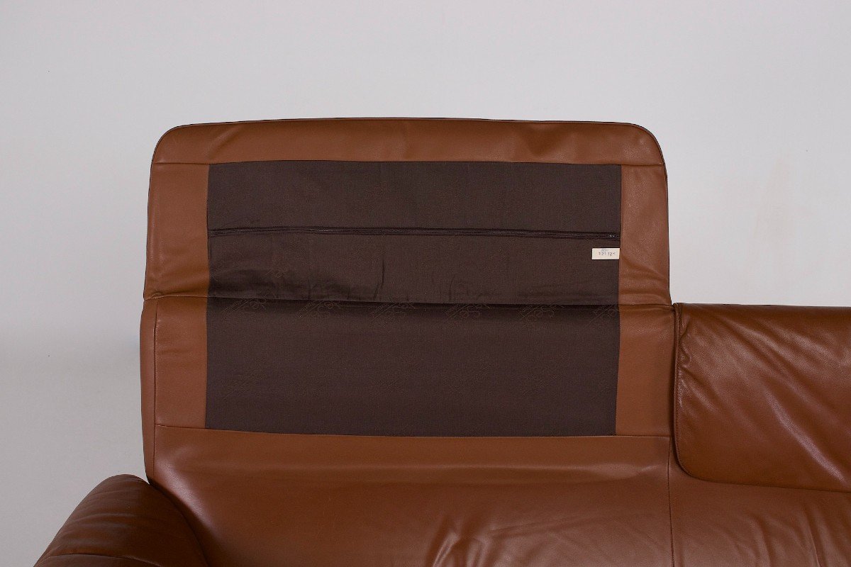 Sofa De Sede 3 Places « Ds-2011 » En Cuir Cognac-photo-5