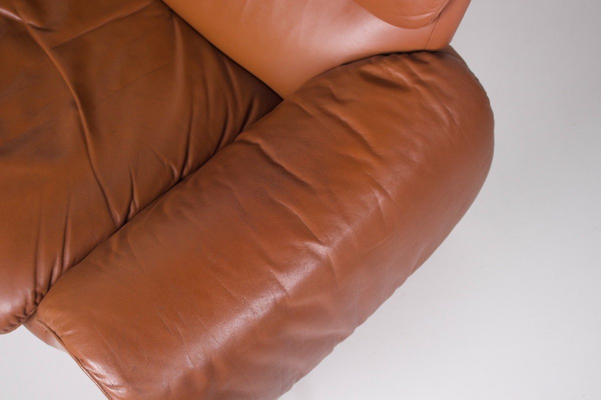 Sofa De Sede 3 Places « Ds-2011 » En Cuir Cognac-photo-7