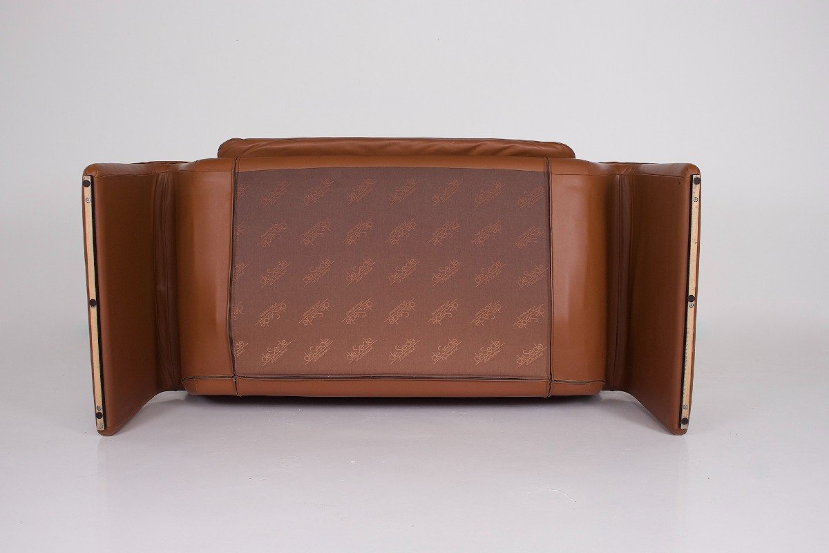 Sofa De Sede 2 Places « Ds-2011 » En Cuir Cognac-photo-7