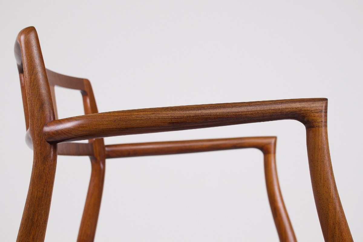 8 Rosewood Chairs By Niels Otto Moller.-photo-5