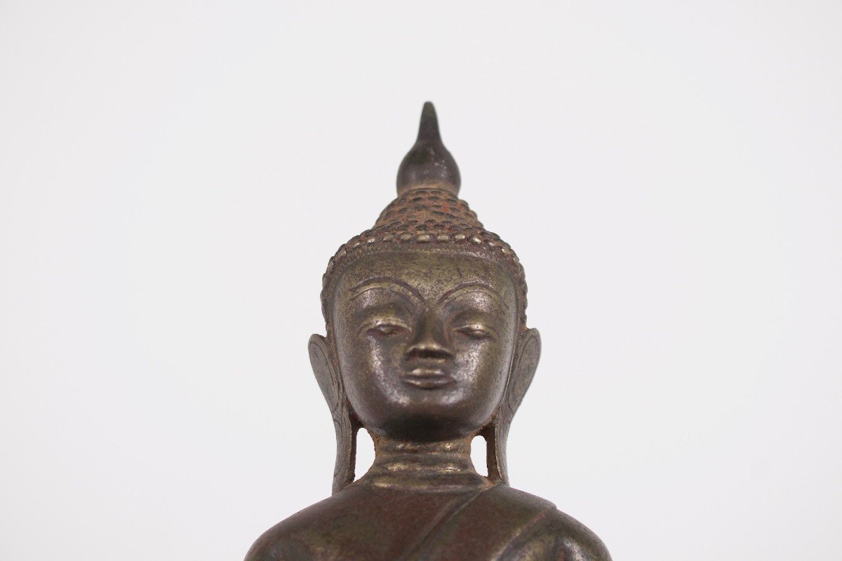 Bouddha En Bronze, Laos, 19ème Siècle-photo-1