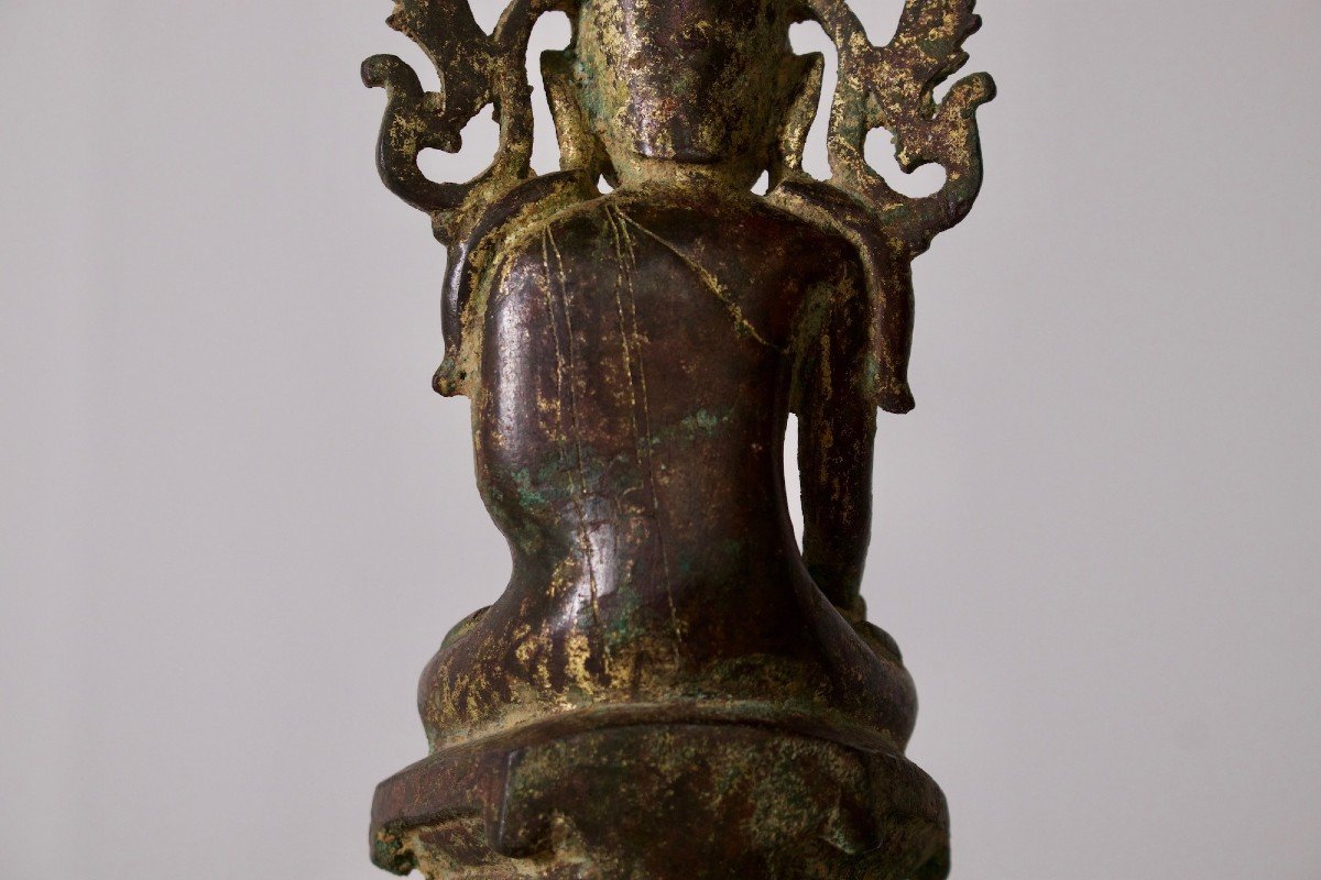 Bronze Adorned Buddha Jambupati.-photo-3