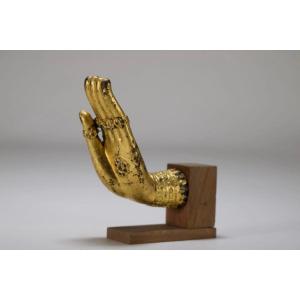 Hand Of Buddha In Gilt Bronze