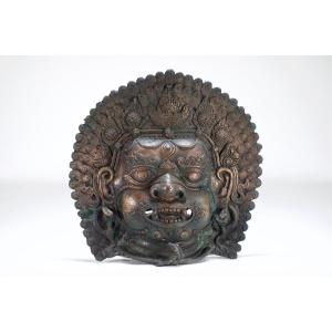 Bhairava Mask In Bronze.
