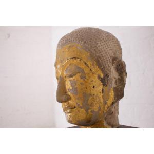 Sandstone Buddha Head, Ayutthaya.