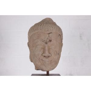 Sandstone Buddha Head, Ayutthaya.