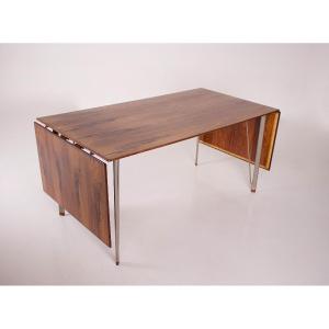 Rosewood Extending Table “3605”, Arne Jacobsen & Fritz Hansen.