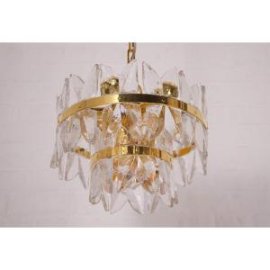 Gilded Brass And Crystal “corina” Chandelier, Kalmar.