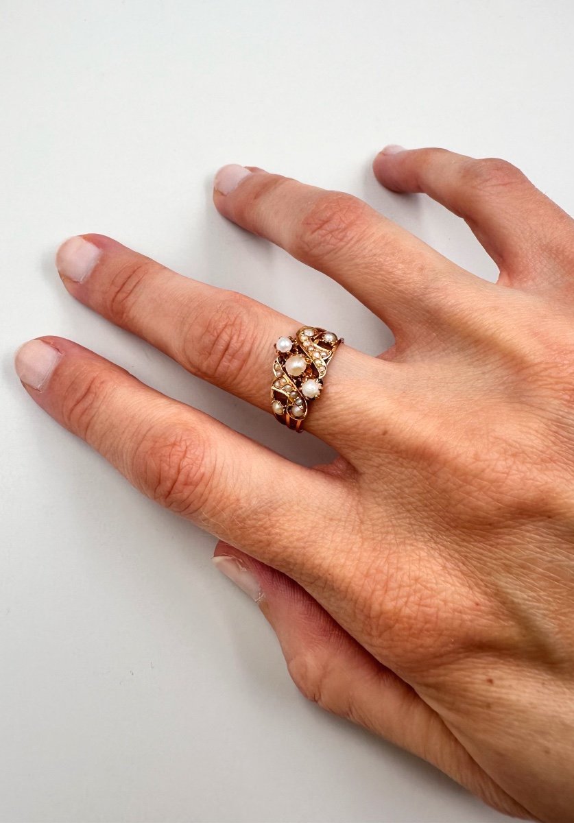 Gold And Fine Pearls Ring-photo-2