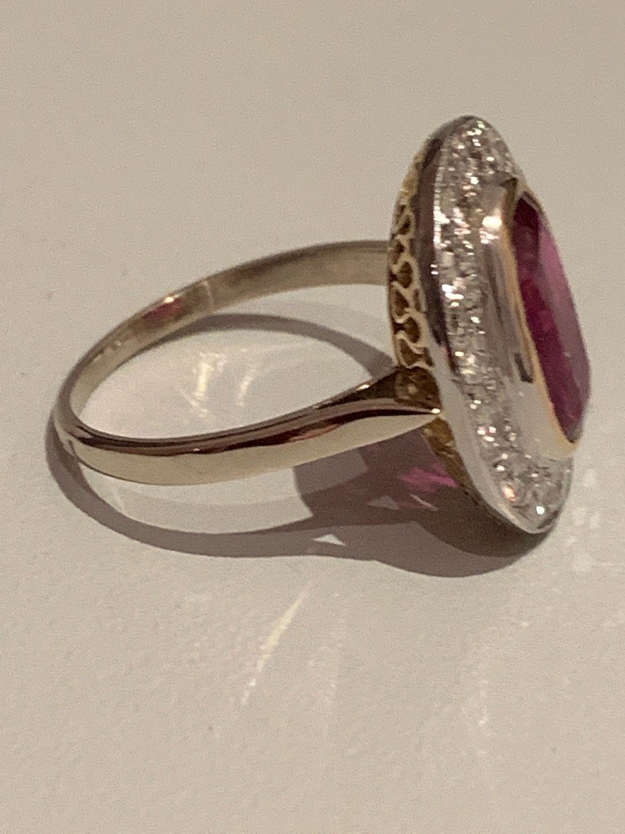 1802 – Gold Ruby Ring (laboratory Certificate) Diamonds-photo-3