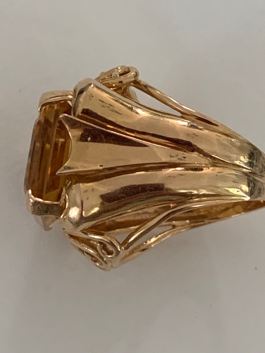 2316 – Bague Or Jaune Citrine-photo-4