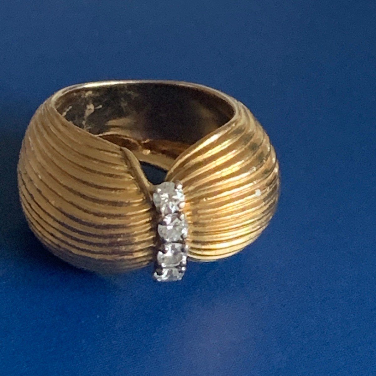 Proantic: 1893 – Turban Ring Yellow Gold Diamonds