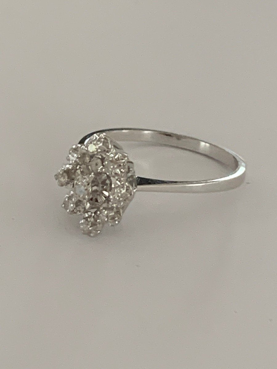 2404 – Bague Fleur Or Gris Diamants-photo-3