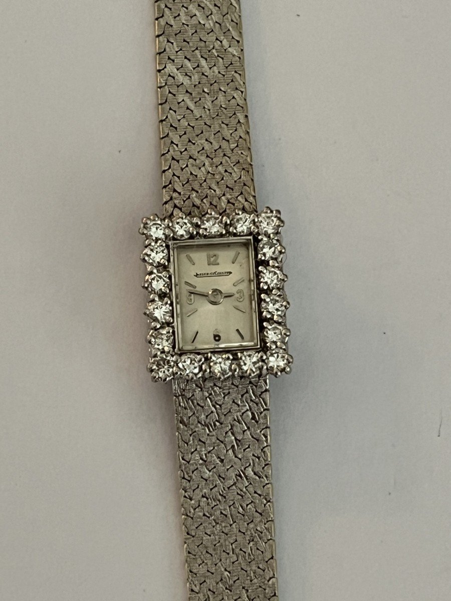 4111 –jaeger Lecoultre White Gold Diamonds Watch-photo-4