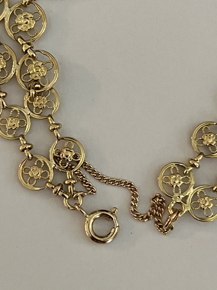 4170– Filigree Yellow Gold Bracelet-photo-2